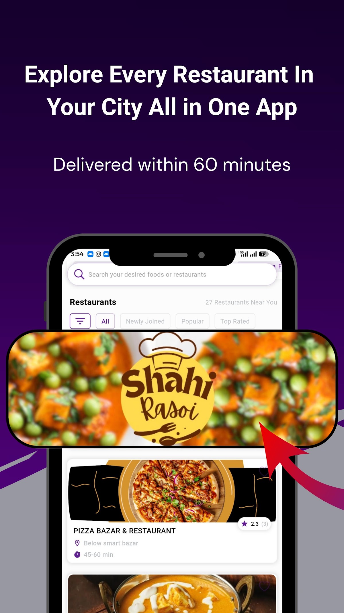 GoEats app screen
