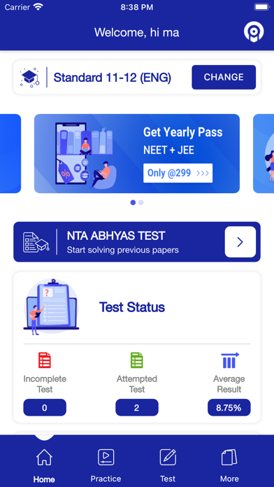 Prober · NEET GUJ app screen